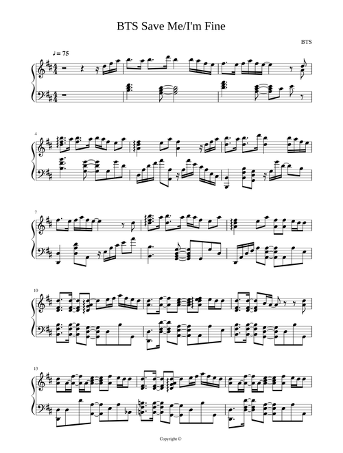Save Me Im Fine Piano mashup