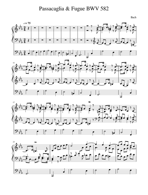Passacaglia & Fugue BWV 582