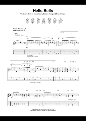 Hells Bells – AC/DC Sheet Music for Saxophone tenor, Saxophone