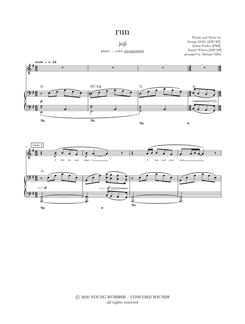 Joji-run (Arr. Michael Millo) (Piano Vocal)