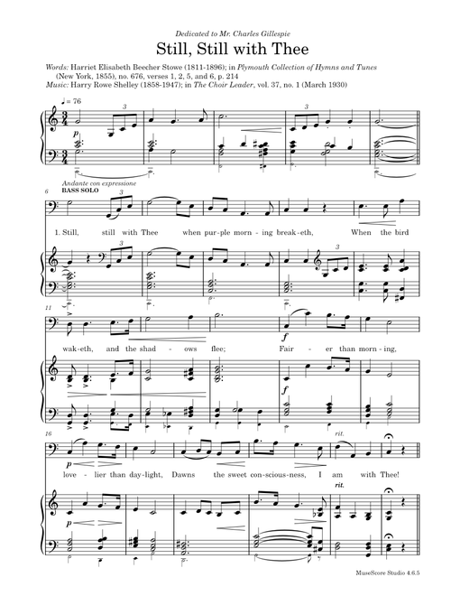 Still, Still with Thee – Harry Rowe Shelley
