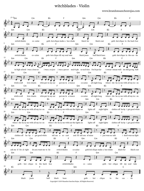 witchblades - Violin - BSR (Piano Solo)