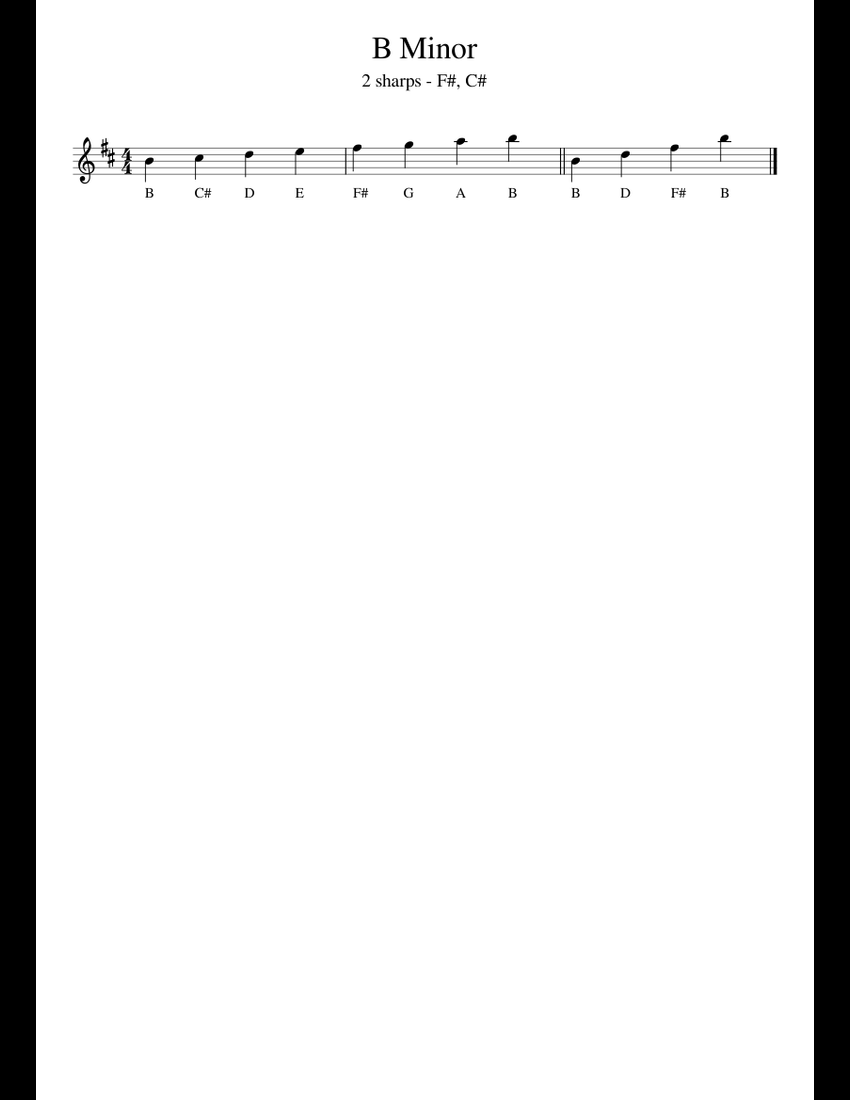 B Minor Sheet Music For Piano (Solo) | Musescore.com