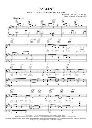 Fallin - Marvin Hamlisch Carole Bayer Sager Sheet Music with Chords for ...