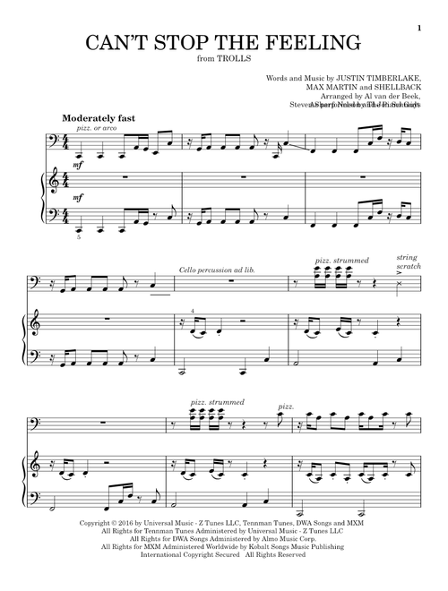 Can't Stop The Feeling! - The Piano Guys, Justin Timberlake (Easy Piano Solo)