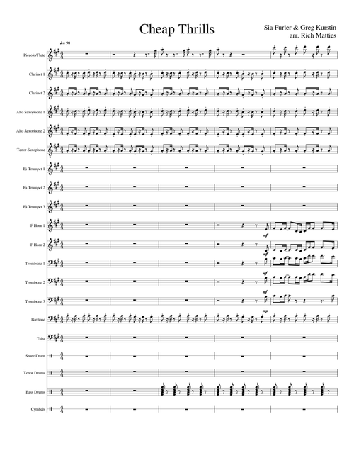 Cheap Thrills - Sia (marching band arrangement)