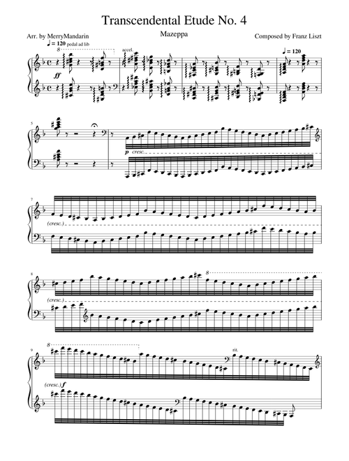 Transcendental Etude No. 4: Mazeppa – Franz Liszt