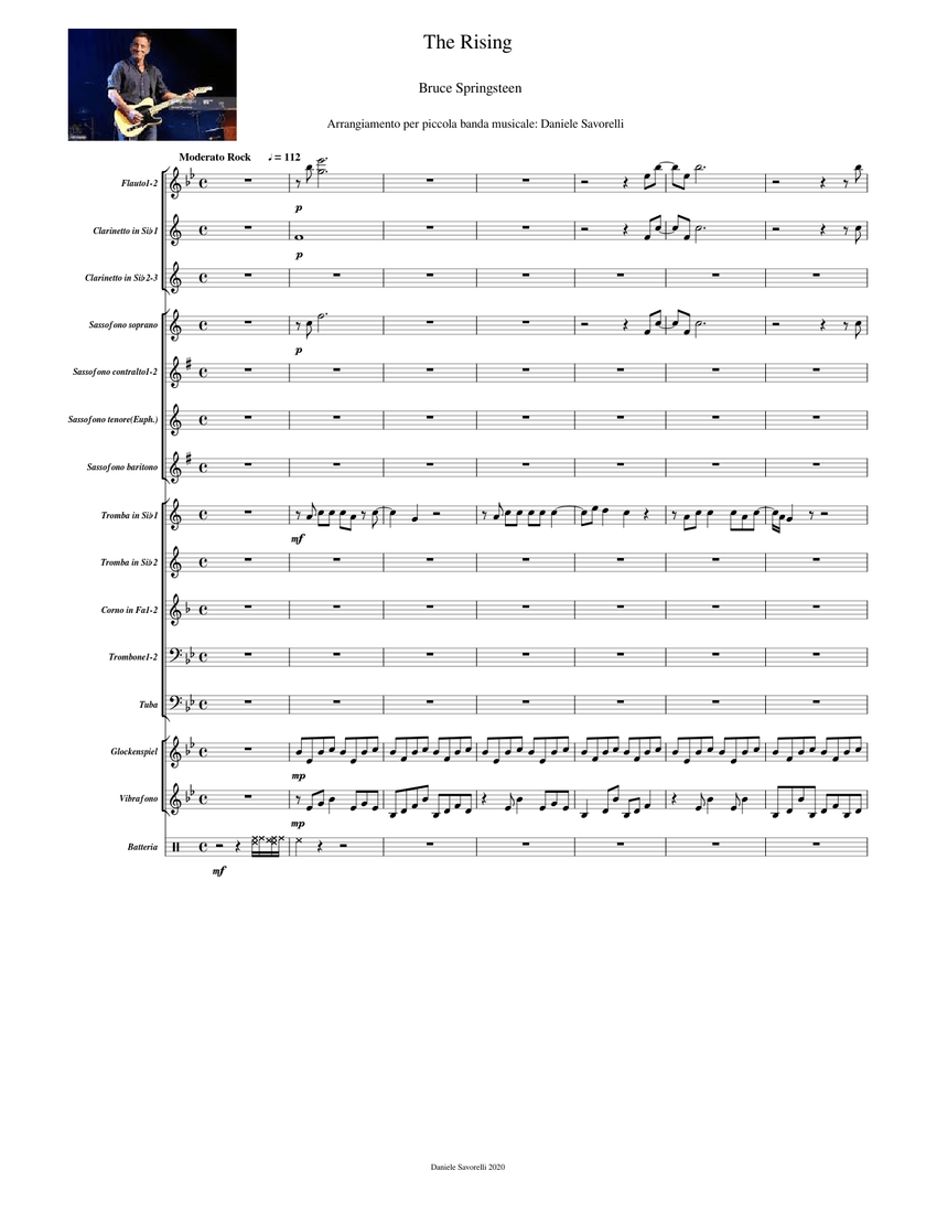 The Rising Chords Springsteen The Rising Bruce Springsteen for little Band Sheet Music for Trombone ...