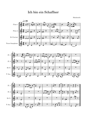 Ich bin ein Schaffner Sheet Music for Flute, Clarinet in b-flat ...