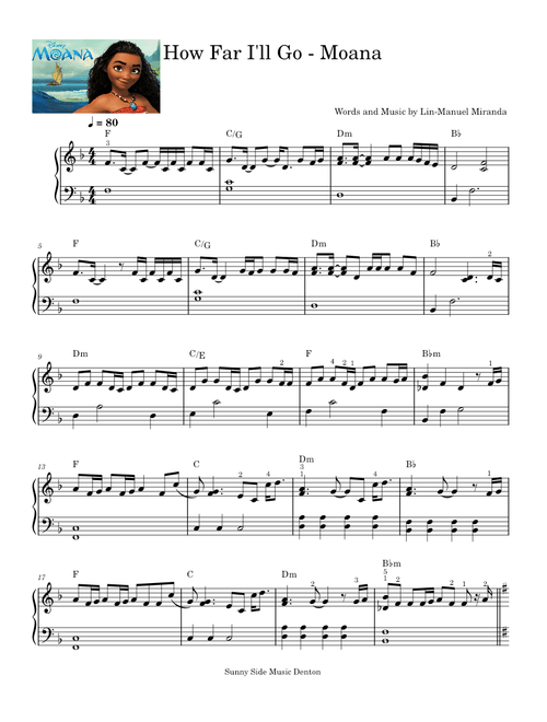 How Far I'll Go - Moana