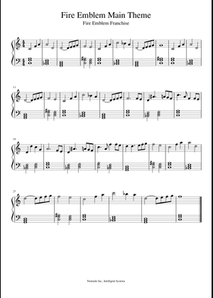 Fire Emblem Theme Sheet Music for Piano (Solo) | MuseScore.com