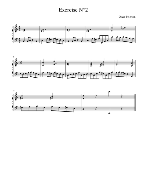 Oscar Peterson "Jazz for young pianist" Part.1 Exercise N°2