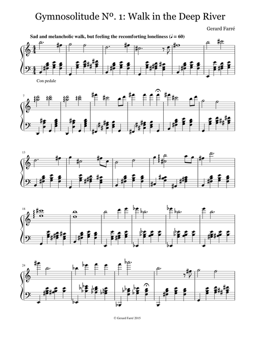Gymnosolitude No. 1: Walk in the Deep River (New performance)