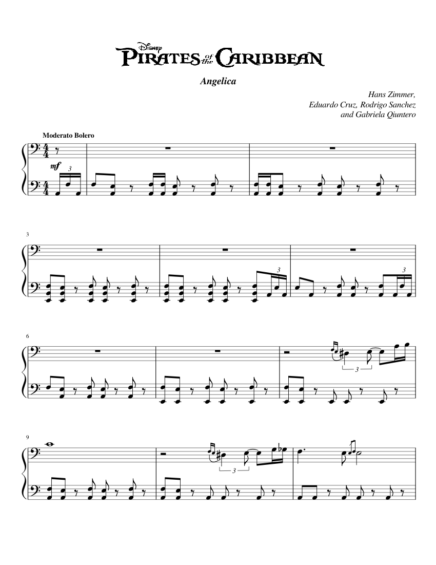 Pirates of the Caribbean On Stranger Tides - Angelica | Piano Solo