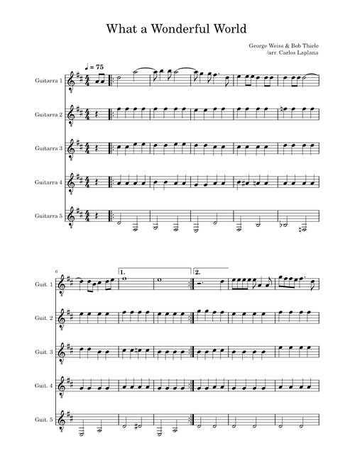 What A Wonderful World [lead sheet] – Bob Thiele and George David Weiss