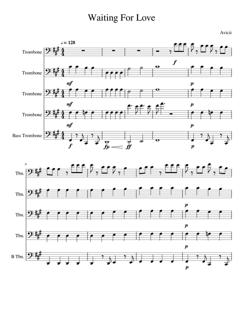 Waiting For Love- Avicii (Trombone)