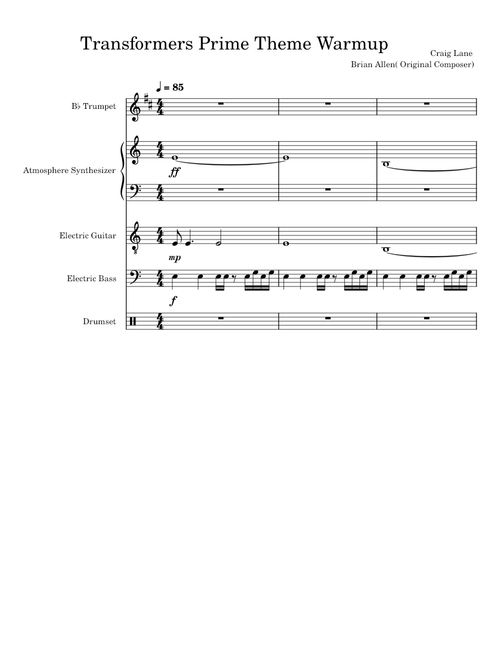 Transformers Prime Theme Pop Band Warmup