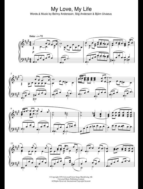 Benny andersson sheet music by irmastadling | Play, print, and