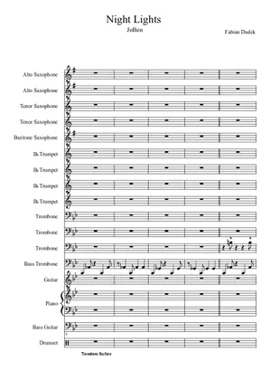 Night Light Note Night Lights Sheet Music with Chords for Piano, Trombone, Saxophone ...