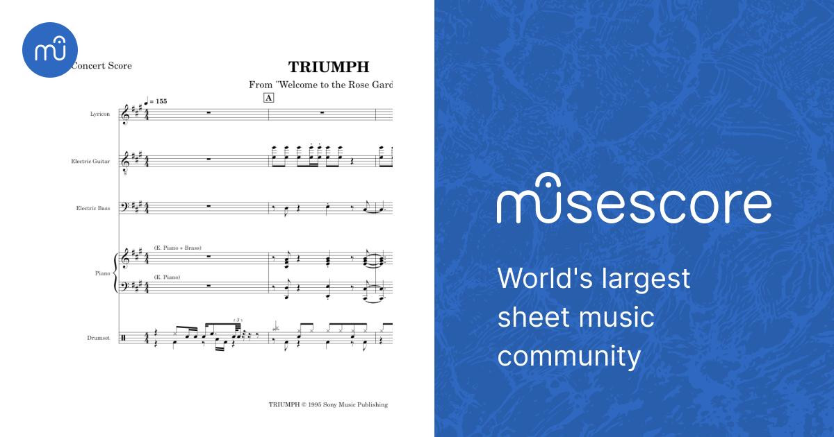 Triumph - T-Square Sheet Music for Piano, Guitar, Bass