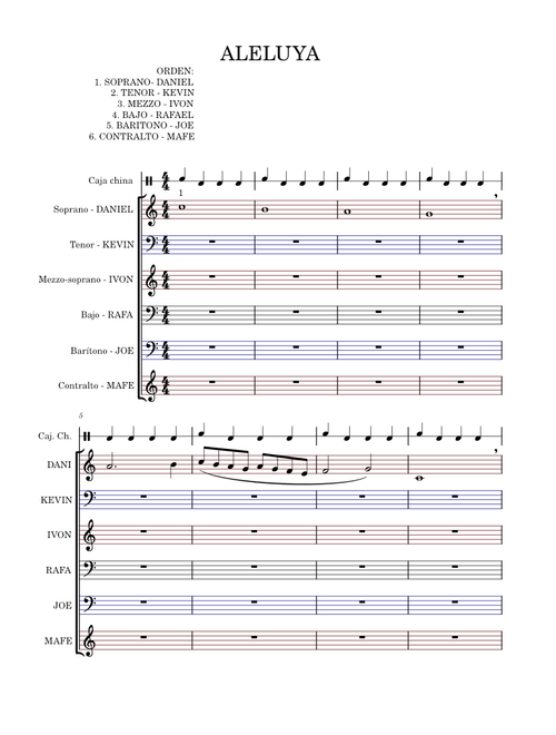 Aleluia – William Boyce (special arrangement for 6 person choral)