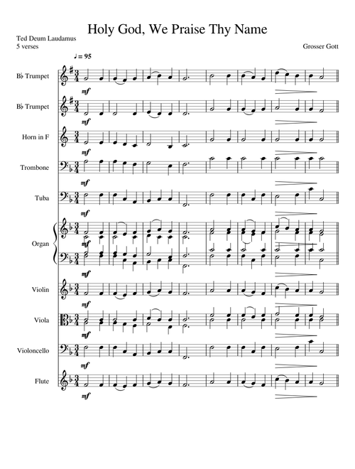 holy god we praise thy name
