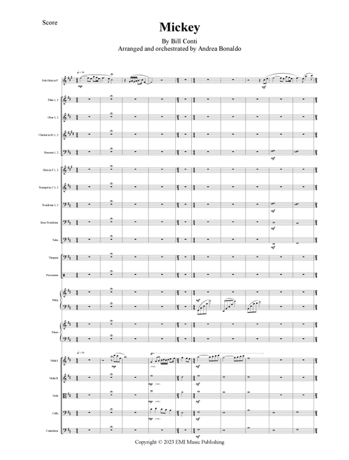 Mickey (Arr. Andrea Bonaldo) - Bill Conti (Full Orchestra)