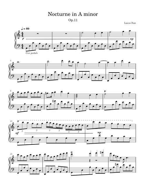 Nocturne in A minor – Lucas Sun