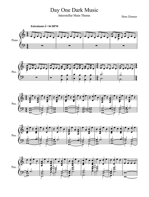 Day One Dark Music - Interstellar Main Theme