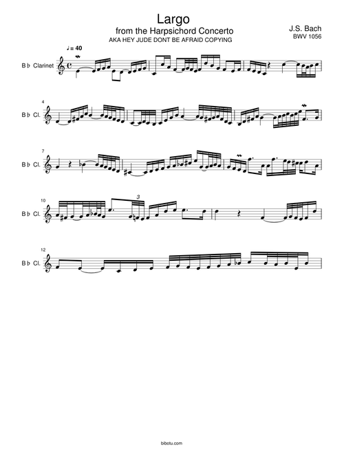 Bb Beatles Source for HEY JUDE - Dont Be Afraid of Copying J.S. Bach BWV 1056