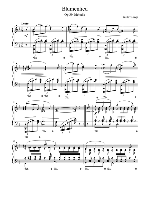 Gustav Lange - Blumenlied