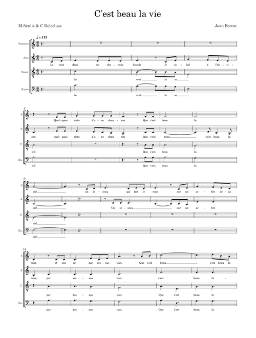 C'EST BEAU LA VIE – Jean Ferrat