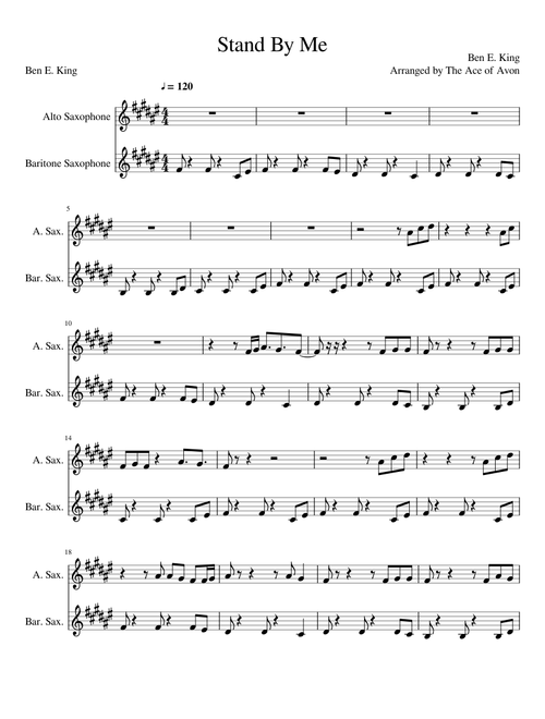 Stand By Me Sax Duet