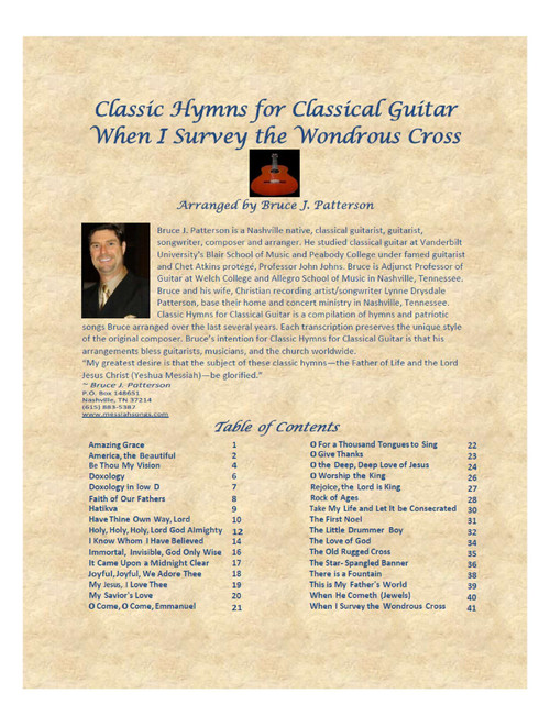 When I Survey the Wondrous Cross (Arr. Bruce J. Patterson) - Isaac Watts - Music: Lowell Mason (Solo Guitar)