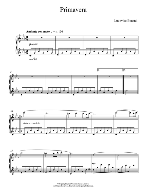 Primavera - Ludovico Einaudi (Educational Piano)