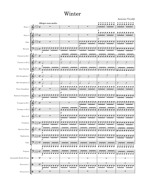 The Four Seasons - Winter – Antonio Vivaldi Winter (from The Four Seasons) Concert Band