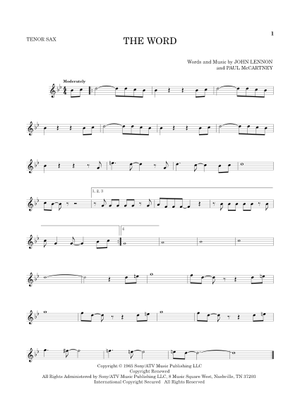 Play Official version of The word Sheet Music by The Beatles for