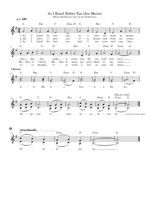 As I Kneel Before You (Ave Maria) – Maria Parkinson