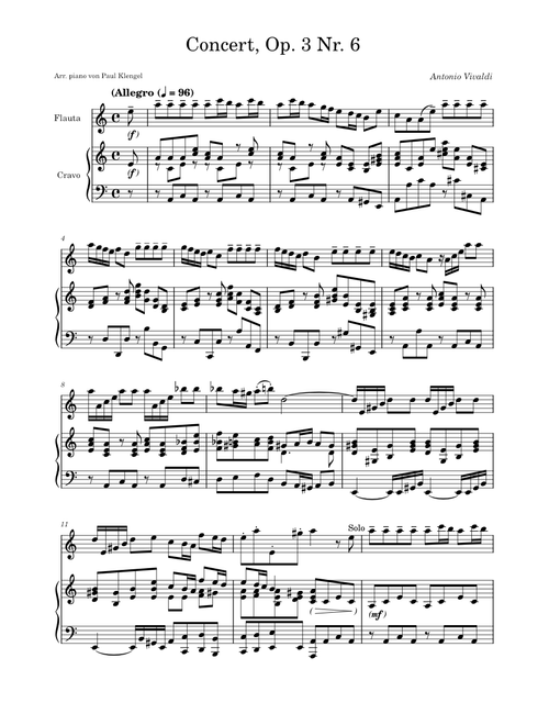 Concert Op. 3 Nr. 6 - Vivaldi