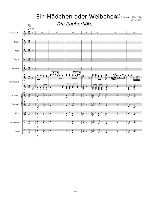 Ein Madchen Oder Weibchen – Wolfgang Amadeus Mozart