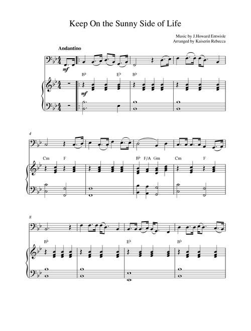 Keep On the Sunny Side of Life (Arr. Kaiserin Rebecca) - JHoward Entwisle (Bassoon and Piano)