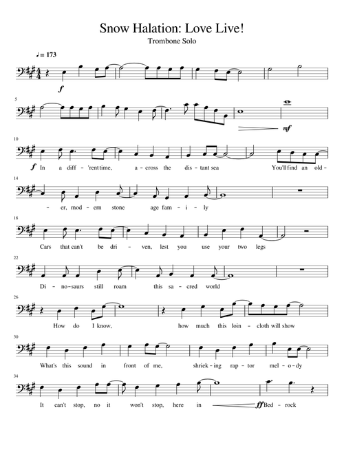 Love Live!: Snow Halation - Trombone Solo