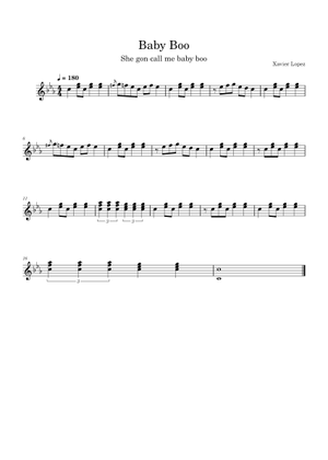 Baby Boo – Nba YoungBoy Sheet Music for Piano, Drum group (Mixed Duet ...