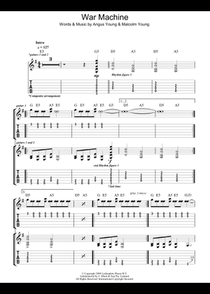 Ac⚡️Dc The Razors Edge ギタースコア Play Official version of The razors edge Sheet Music by AC