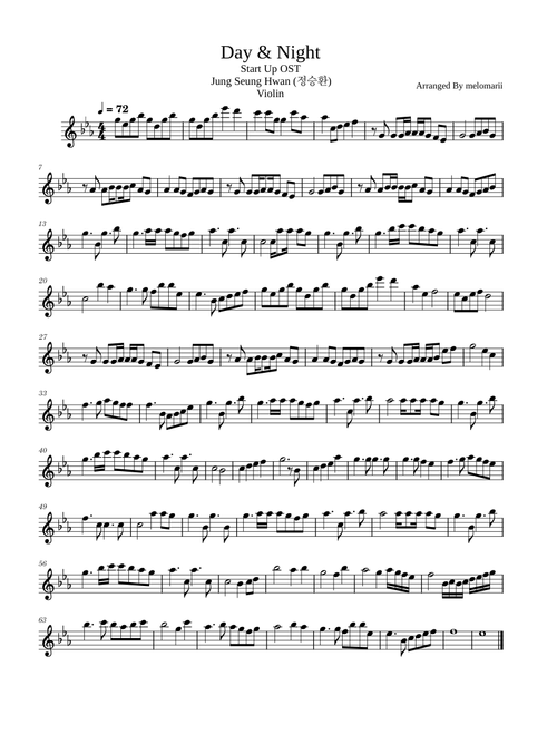 Day & Night (Start Up OST) – Jung Seung Hwan (정승환) -Violin-