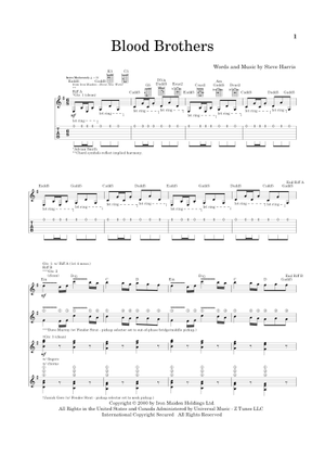 Blood Brothers – Iron Maiden Sheet Music for Piano (Solo