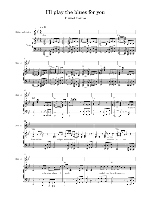I'll Play The Blues For You – Daniel Castro
