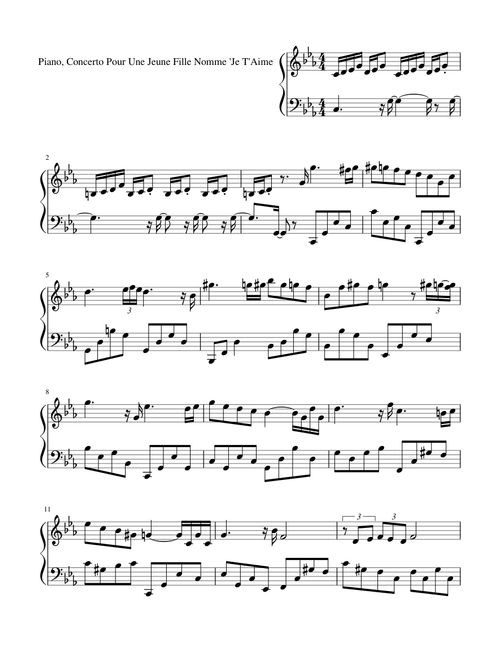Concerto Pour Une Jeune Fille Nomme Je T Aime
