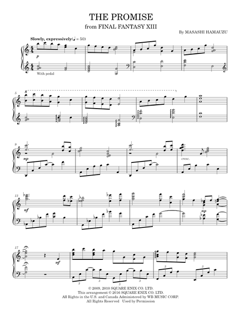 Final Fantasy XIII - The Promise - Masashi Hamauzu (Piano Solo)