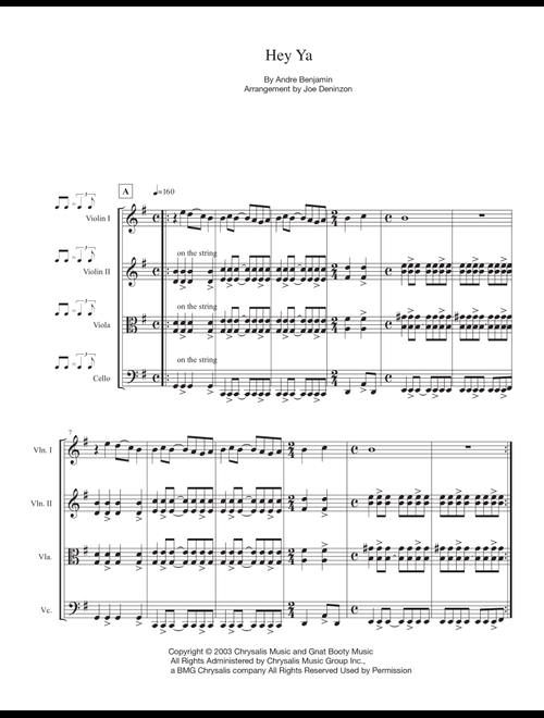 Hey Ya! (Arr. Joe Deninzon) - OutKast (String Quartet)